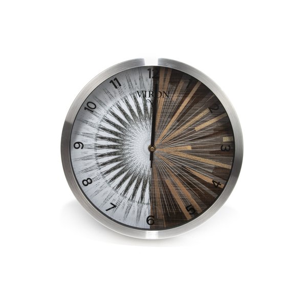 Часы настенные VIRON 30см бело-коричневый