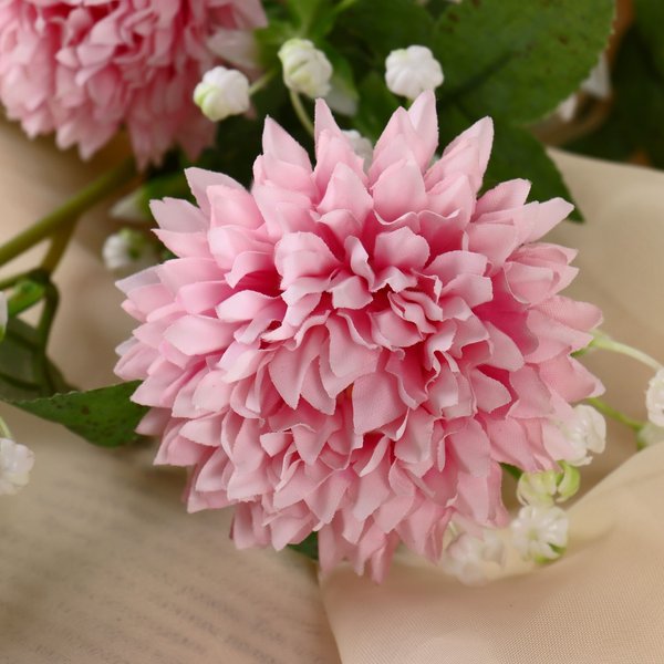 Цветы искусственные Клевер гибридный 7х61см розовый