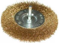 Щетка для дрели дисковая латунированная Энкор 75мм