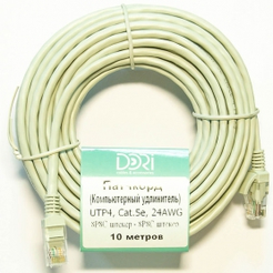 Патч-корд UTP4 cat5e литой 10м