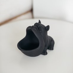 Кашпо декоративное Бульдог черный 13х19х12см, гипс