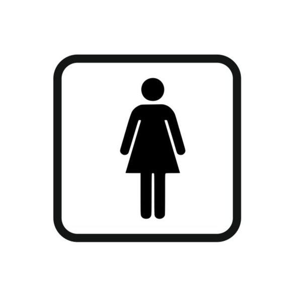 Табличка Туалет женский 150х150мм