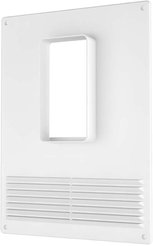 Площадка торцевая вертикальный фланец 50х110 решетка 180х250 пластик