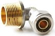Угольник латунный обжимной Pro Aqua Ø20x1/2" наружная резьба