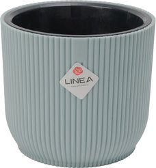 Кашпо пластиковое Linea d17см h14,7см v2,3л серо-голубой