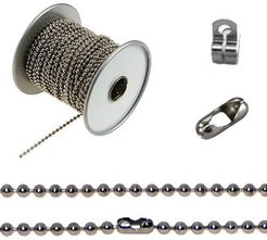 Цепь декоративная стальная шариковая 2,5мм покрытие хром