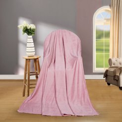 Покрывало трикотажное ворсовое ТМ Павлина, 100% полиэстер 150х200 пудровая роза