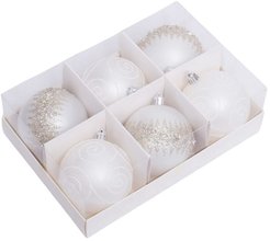 Набор шаров 6шт 8см, белый, SYQC1-0125412