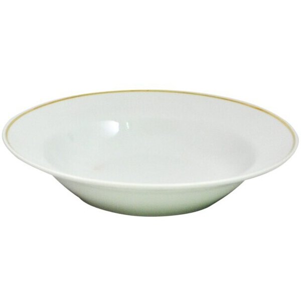 Тарелка круглая обеденная 24см Идилия белая,отводка золотом,фарфор 4С0168