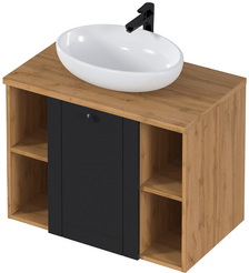 Тумба подвесная Organic 80см Монолит Дарк