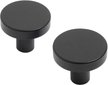 Ручка-кнопка BL матовый черный StahlBuro AP2401 2шт