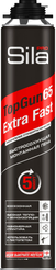 Пена монтажная профессиональная Sila Pro TopGun 65 Extra Fast быстросохнущая (850мл)