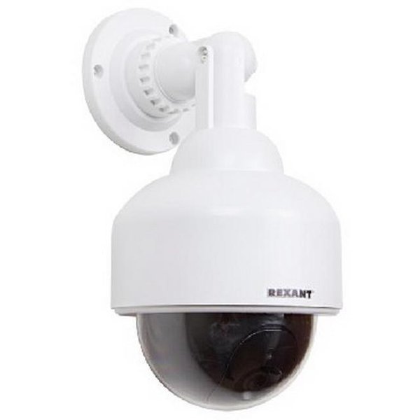 Муляж уличной камеры видеонаблюдения с мигающим красным светодиодом Rexant 45-0200