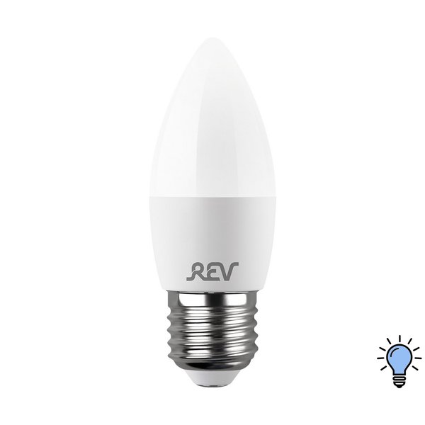 Лампа светодиодная REV 11Вт E27 свеча 6500K свет холодный белый