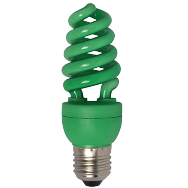 Лампа Ecola Spiral Color 15W 220V E27 Green Зеленый 124x45