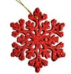 Украшение подвесное Снежинка красная 9x8x0,2см 77917