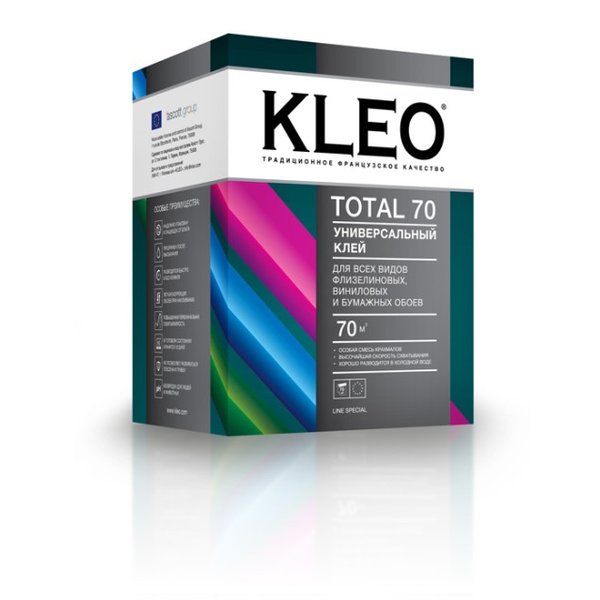 Клей для всех видов обоев KLEO TOTAL 70м.кв.500гр