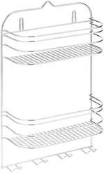 Полка прямая двухъярусная 29,5х11х46,1см, хром