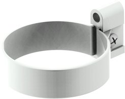 Хомут трубы пластиковый ТН ПВХ ОПТИМА L=140 белый
