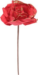 Цветок декоративный 14см Роза красная 27496