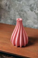 Ваза декоративная из гипса Декантер 18см для сухих растений розовая