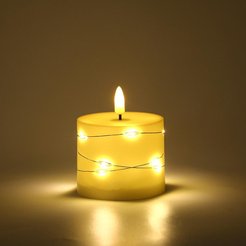 Свеча светодиодная 11,5х7,5см, теплый белый свет, SYLZB-2325054