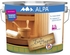 Лак для бани и сауны ALPA акриловый 2,5л 