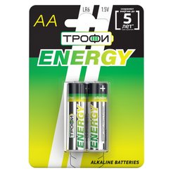 Батарейка алкалиновая Трофи Eco АА/LR6 2шт