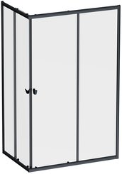 Ограждение душевое AM.PM Sunny 120x80см W87G-403-12080-BT стекло прозрачное, профиль черный