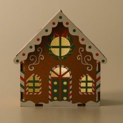 Сувенир Пряничный Домик 10х5,3х10,5см, LED-подсветка, дерево, SYMZPA-4425201