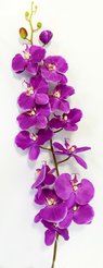 Цветок искусственный Орхидея Фаленопсис фиолетовая 124см