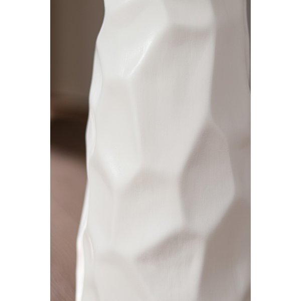 Ваза керамическая напольная Камни матовая h41,5см белая