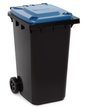Бак для мусора 240л на колесах черно-синий М5938
