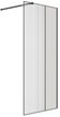 Перегородка душевая Niagara Nova NG-481-12FBLACK (120х200) черный матовый,стекло рифленое/тонированное,1 место