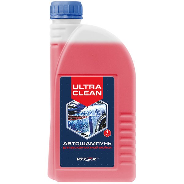 Автошампунь для бесконтактной мойки 1кг Vitex Ultra Clean (красный)