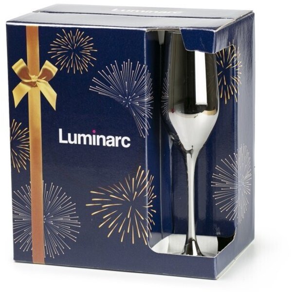 Набор бокалов д/шампанского Luminarc Celeste Сияющий графит 160мл 6шт стекло