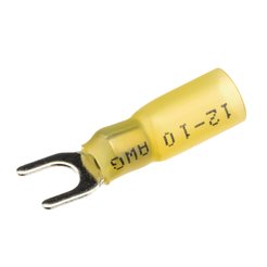 Наконечник НВИ duwi 6,0-4 вилка 6мм² термоусадка желтый 10шт