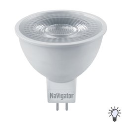 Лампа светодиодная Navigator 7Вт GU5.3 4000К свет нейтральный белый призма