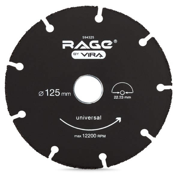 Круг отрезной универсальный VIRA RAGE by 125х1,4х22мм