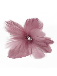 Украшение елочное Magic Time Цветок розовый из гусиного пера на клипсе 10x13x13см арт.90876
