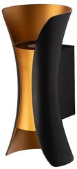 Светильник светодиодный настенный уличный ЭРА WL42 BK+GD 10Вт 3500К черный/золото IP54