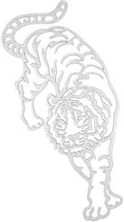 Украшение подвесное Тигрик 3 120х120х3мм Белый