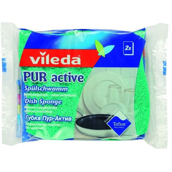 Набор губок д/посуды Vileda Pure Active 2шт