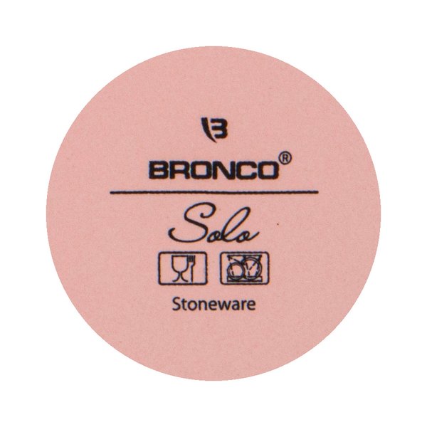 Тарелка закусочная Bronco Solo 20,5см керамика, пудровый