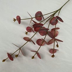 Ветка искусственная Эвкалипт красный 84см