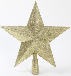 Верхушка елочная Звезда 27х28см золото/глиттер SYSDX-3525038