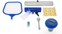 Набор д/ухода за бассейном (в компл:сачок,щетка,дозатор,термометр,тест-полоски,ремкомплект,ручка 172см) 58195