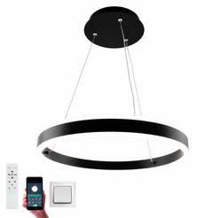 Люстра светодиодная управляемая STELLA 64W BLACK/WHITE 400x1200 мм