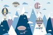 Фотообои виниловые на флизелиновой основе Шары в небе 400х270см