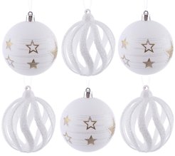 Набор шаров 6шт 8см белый, SYQB1-0123191